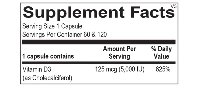 VITAMIN D 5,000 IU